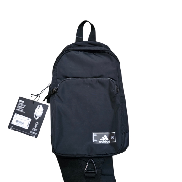 Adidas Unisex Essentials 2 Sling Adjustable Strap Crossbody Bag New Black - Picture 2 of 10